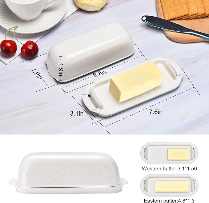 AONCO Butter Dish, Unbreakable Reusable Butter Keeper - Image 2
