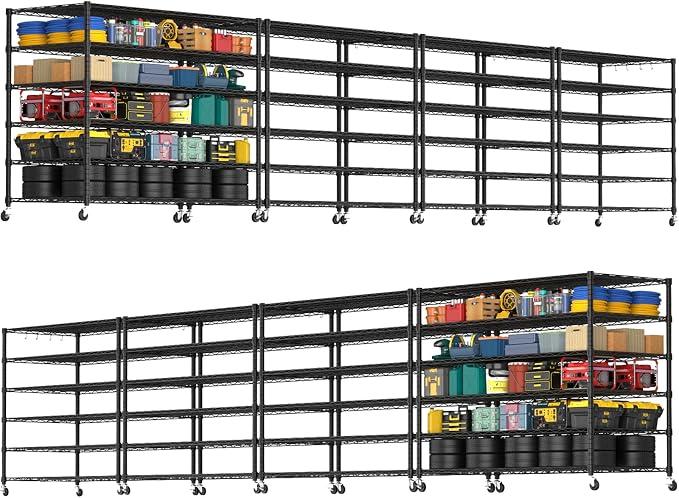PrimeZone 6 Tier 80.7" H x 55.5" W x 24" D Wire Shelving by PrimeZone