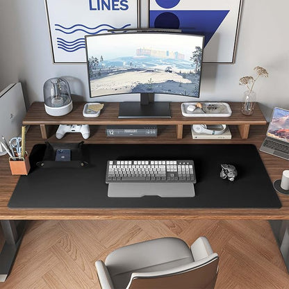 DAWNTREES Dual Sided Desk Mat, Leather Desk Pad, Cork Desk Mat Protector - Image 6