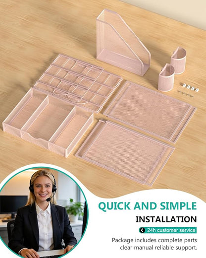 WALI Desk File Organizer, 4 Tier Desktop Paper Letter Tray Organizer - Image 9