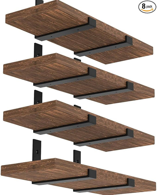 WEKIS Shelf Brackets 12 Inch, Strong Heavy Duty Floating Shelf Brackets Pack of by WEKIS