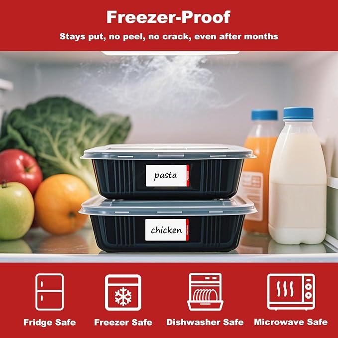 NATURALABEL 500 PCS Blank Removable Freezer Labels - Image 2