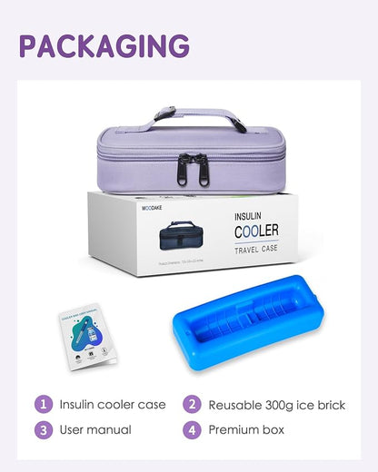 Insulin Vial Cooler Travel Case TSA Approved 300g Reusable Ice Brick Insulin - Image 8