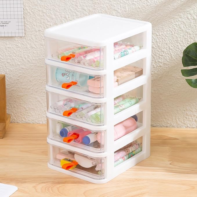 Gagee 5 Drawer Mini Stackable Storage Drawers, - Image 8