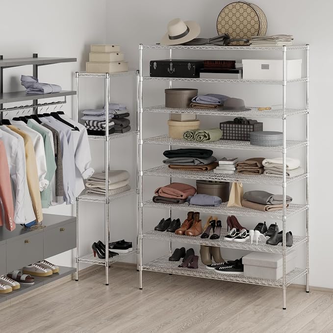 24" Deep x 54" Wide x 86" Height Wire Shelving Kit | 8-Tier | NSF Commercial - Image 5