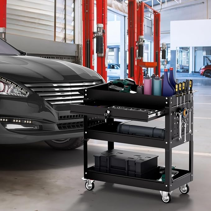 3 Tier Tool Cart on Wheels - Image 7