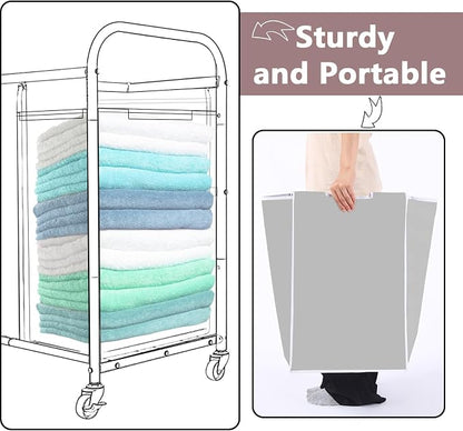 Bonuci 4 Pcs Laundry Sorter Replacement Bags Hamper Cart Removable Replacement - Image 5