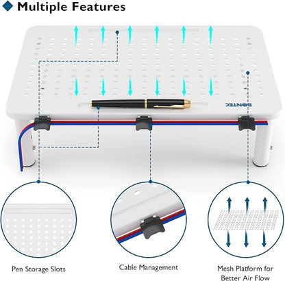 BONTEC 2 Pack 3 Height Adjustable Monitor Stand Riser - Image 4