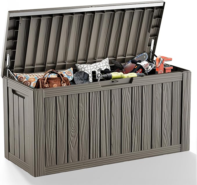 EasyUp 80 Gallon Deck Boxes Waterproof, Outdoor Large Storage Boxes by EASYUP