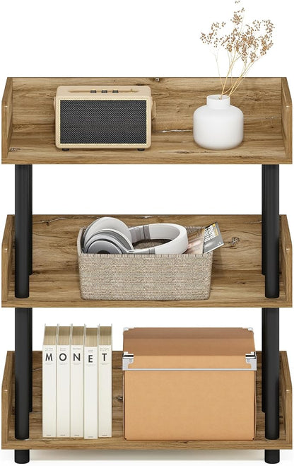 Furinno TURN-N-TUBE 3-Tier Display Shelf, Storage Shelves, Book Shelf, Open - Image 5