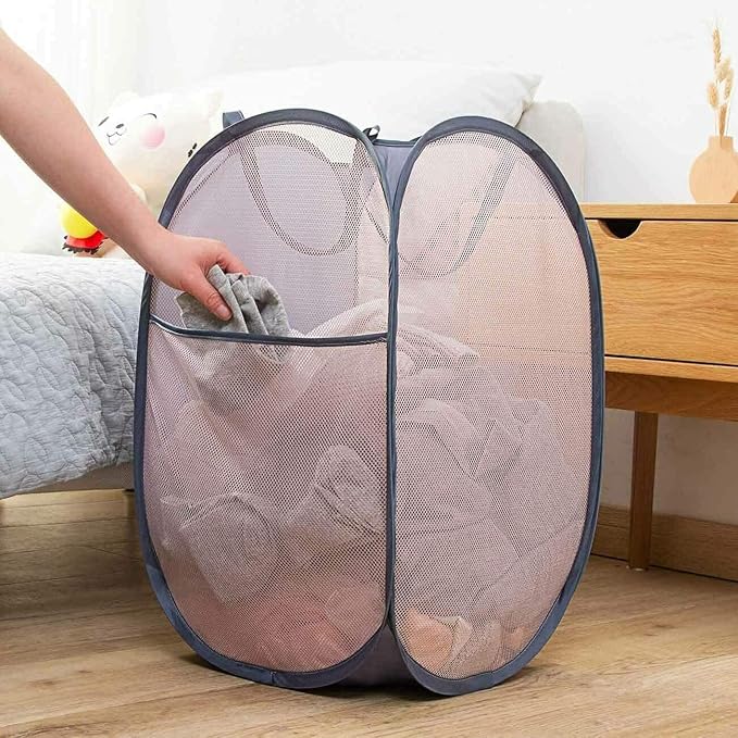 Larpur Pack of 3 Pop up Laundry Hampers, Collapsible Laundry Baskets, Portable - Image 4