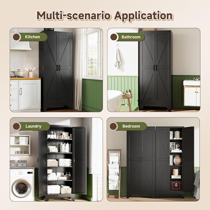 Letaya 75" H Metal Storage Cabinet - Image 8