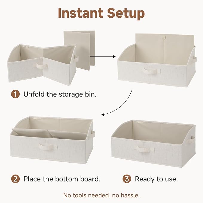 StorageWorks Trapezoid Storage Bins, Linen Closet Organizer, Closet Organizer - Image 7