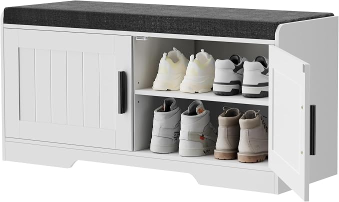 Homleke 2-Tier Storage Bench, Shoe Bench - Image 9