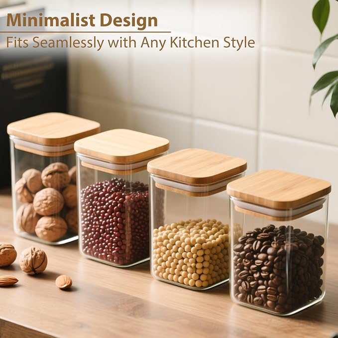 TBWIND 37oz Square Glass Storage Containers - Image 3