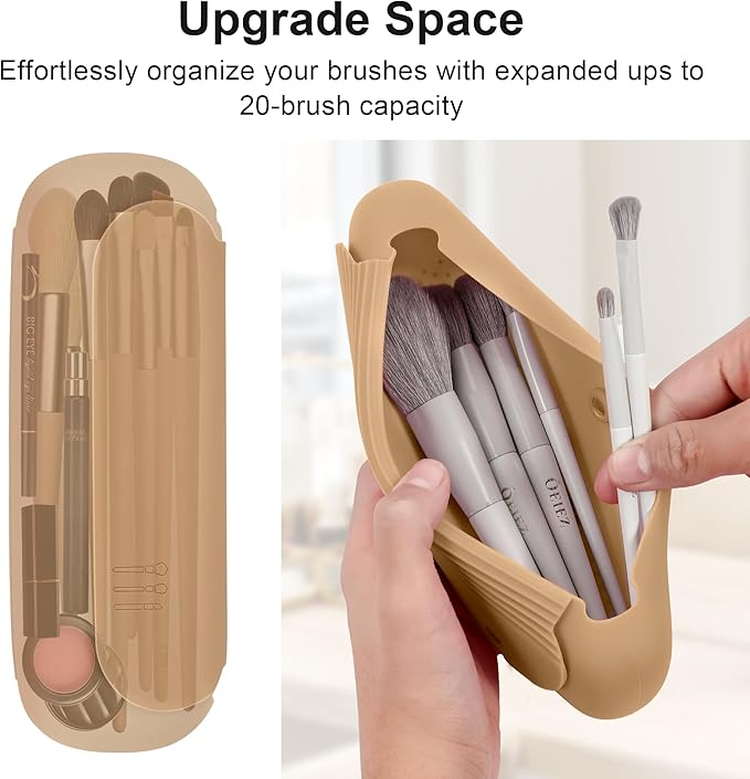 Silicone Travel Makeup Brush Holder - Image 2