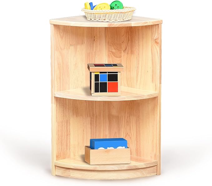 Corner Storage Bookcase Montessori Shelf-Toy, Crafts&Supplies Storage Organizer - Image 4