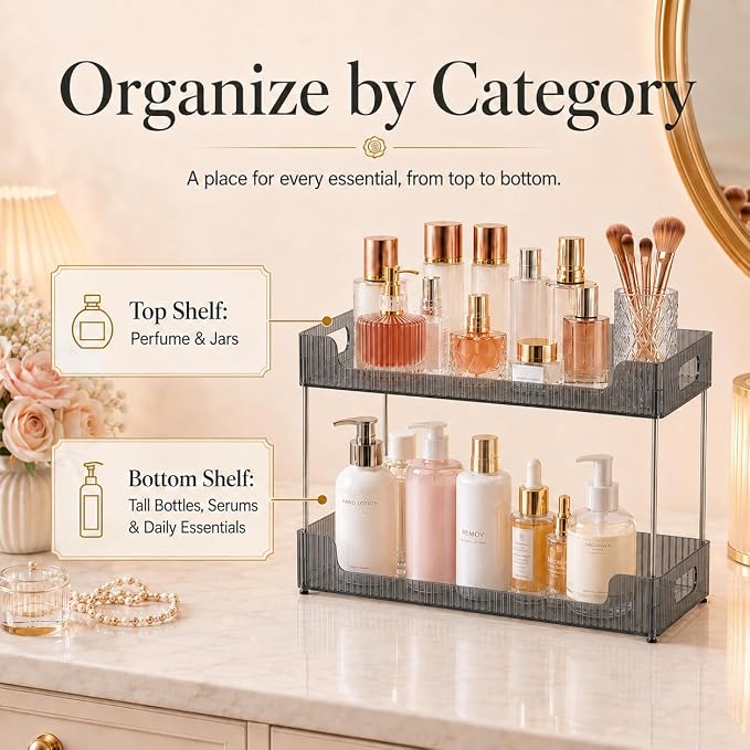 Goderewild Bathroom Counter Organizer, Makeup Organizer - Image 3