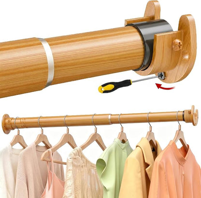 17 to 84 Inch Closet Rods for Hanging Clothes by Besslly