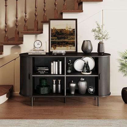 Buffet Sideboard Cabinet with Storage, Modern Accent Coffee Bar Console Table - Image 3