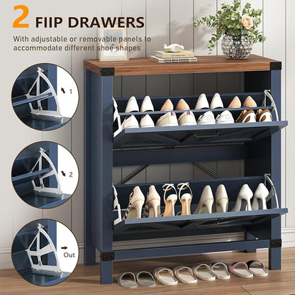 Fluted Shoe Cabinet Storage - Image 4