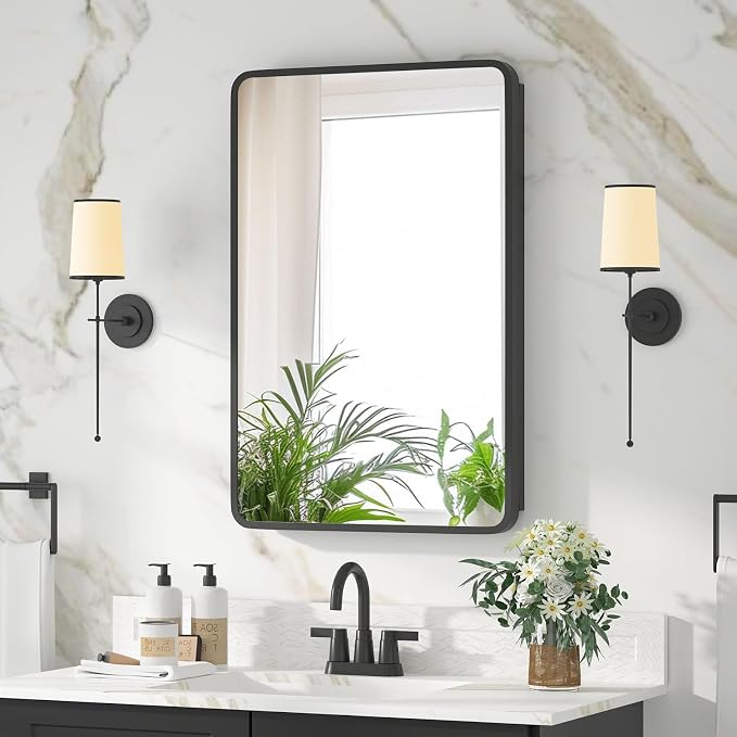 Bathroom Medicine Cabinet with Mirror 16 x 24 Inch, Mirrored Cabinets with 2 - Image 9