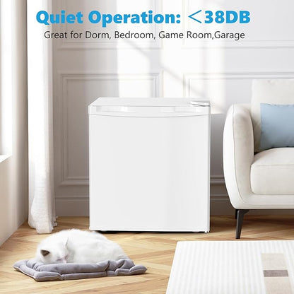 1.6 Cu.ft Mini Fridge with Freezer, Compact Refrigerator, Single Reversible Door - Image 2