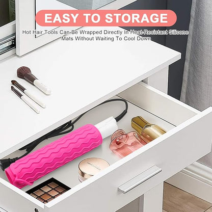 Plus Size Silicone Heat Resistant Mat, Portable Travel Hot Tools Pad Cover - Image 6