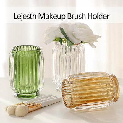 Crystal Makeup Brush holder Organizer, Vintage Make Up Brush Cup Pen Pencil - Image 4