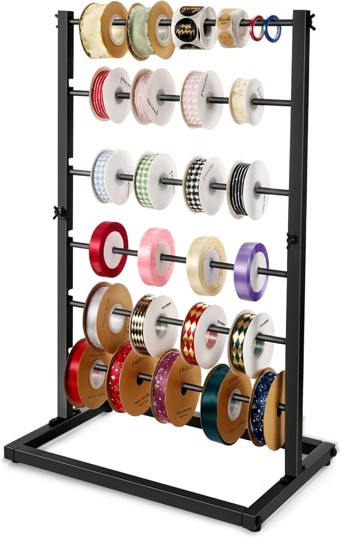 Aulin 6 Tier Large Capacity Ribbon Storage Organizer Rack by Aulin