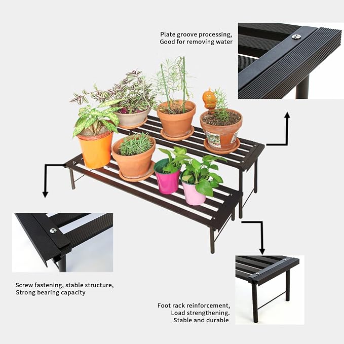 Metal Plant Stand, Rust-proof Aluminum Flower Pot Stand, Plants Display Stands - Image 5