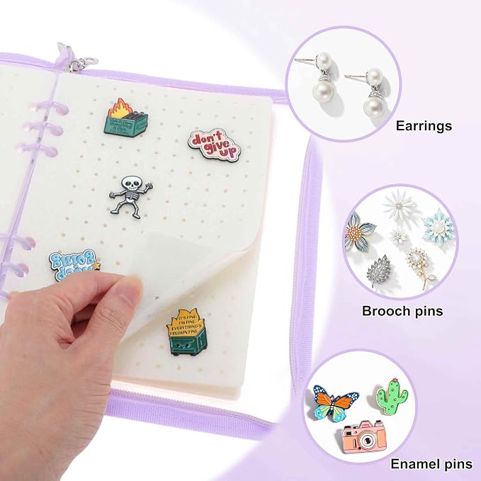 CAPASTEC Pin Bag, Portable Pin Display Book, Brooches Storage - Image 5