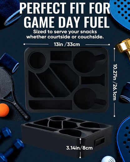 Couch Cup Holder Tray Dual Cup Silicone Snack & Drink Organizer – Waterproof - Image 4