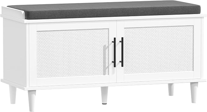 Akxomel Rattan Shoe Storage Bench by Akxomel