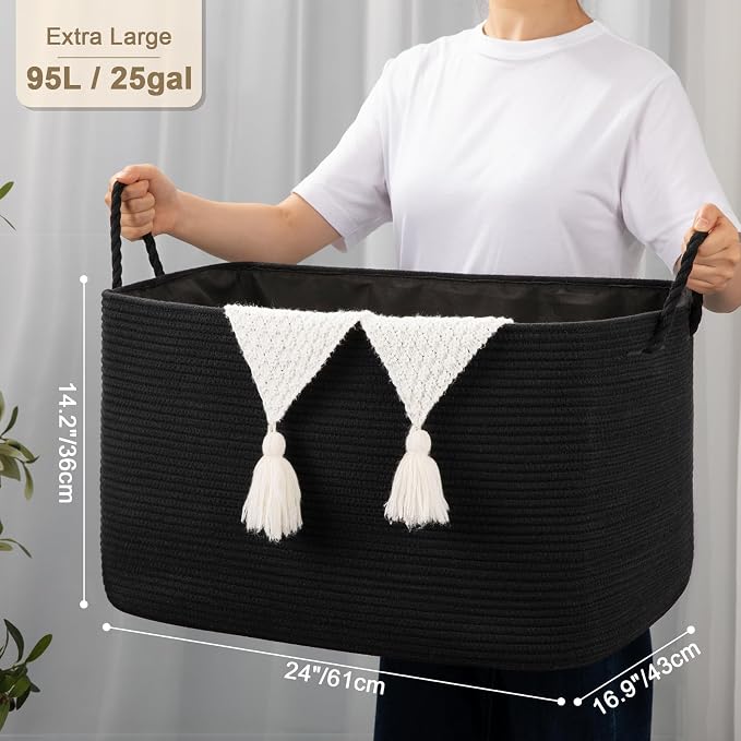 95L Extra Large Blanket Basket - Image 2