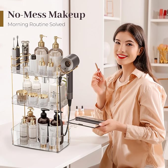 Bathroom Counter Organizer Countertop, 3 Tier Makeup Perfume Storage - Image 4