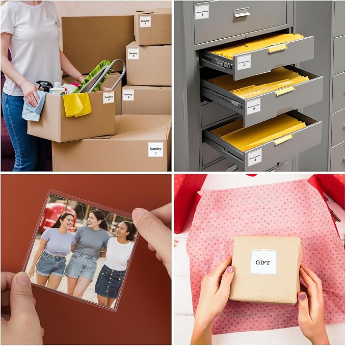 52 Pack Self-Adhesive Index Card Pockets 3.5 x 3.5 in, And Library Cards; Easy - Image 7
