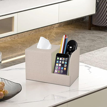 PU Leather Square Tissue Box Cover, Tissue Box - Image 5