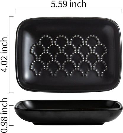 Gomakren Soap Dish for Shower, Ceramic Soap Dishes for Bar Soap Sponge - Image 2