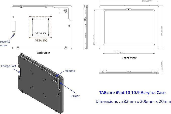 TABcare Anti-Theft Acrylic VESA Enclosure - Image 3