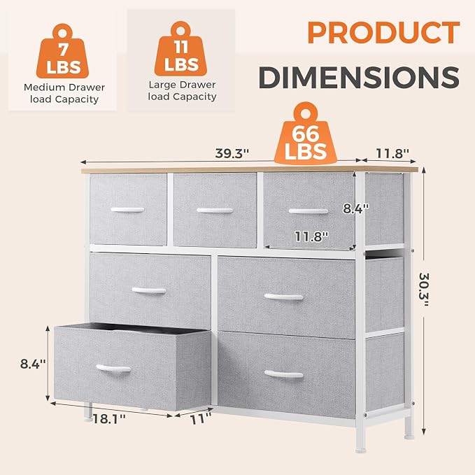 Sweetcrispy 7 Drawer Dresser - Image 3