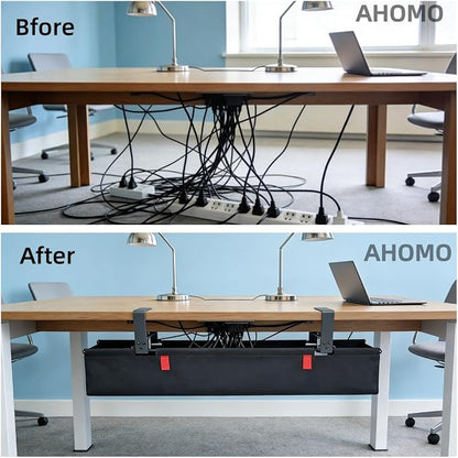 Under Desk Cable Management No Drill – 36" L x 6" W Cord Organizer, Upgraded - Image 7
