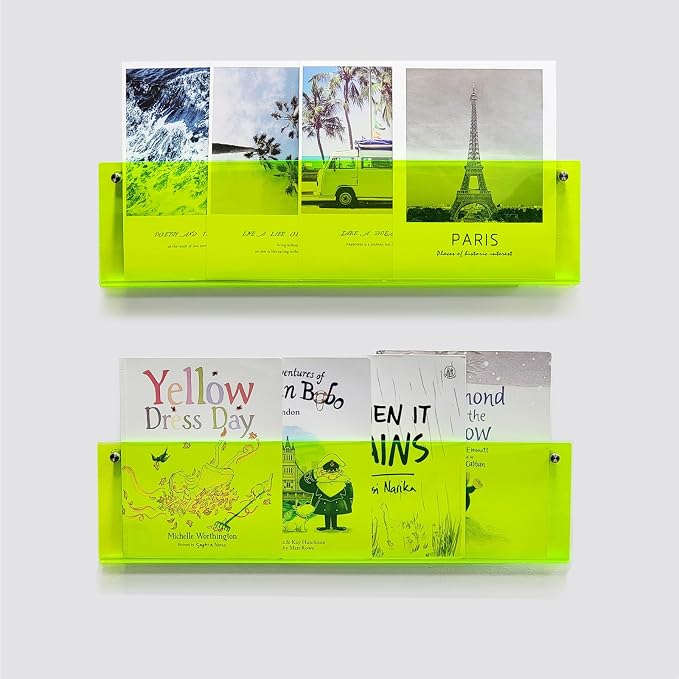 ROYALITA 2-Pack Acrylic Magazine Holder Brochure Holder, Fashion Hanging - Image 3