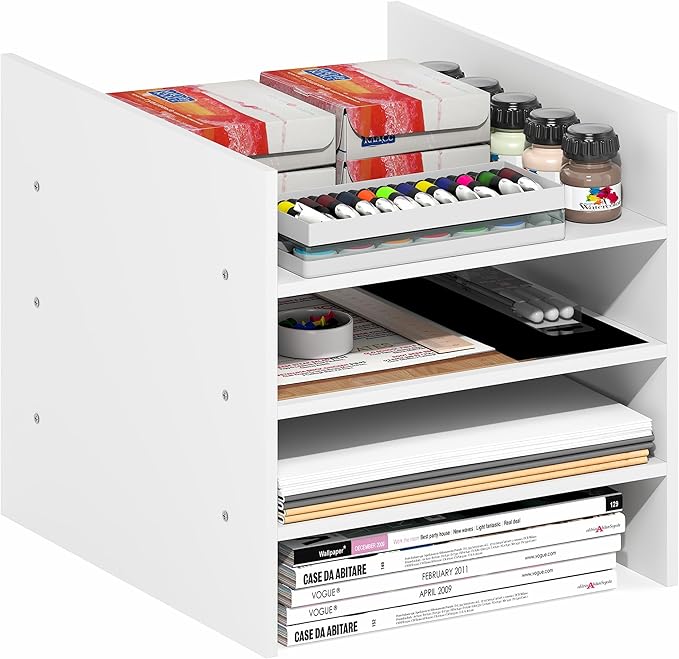 Furinno Cubicle Cube Insert, 3-Shelf Cube Organizer, 3-Tier Shelf Accessory by Furinno-FitsYourSpaceFitsYourBudget