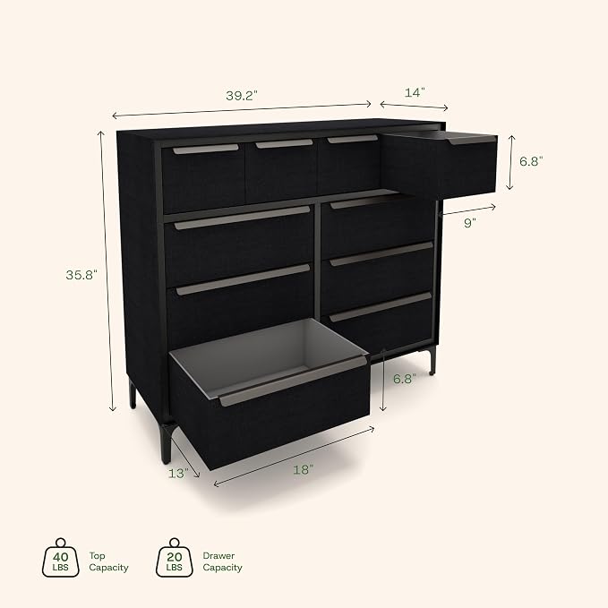 Naima Premium Fabric Dresser - Image 3