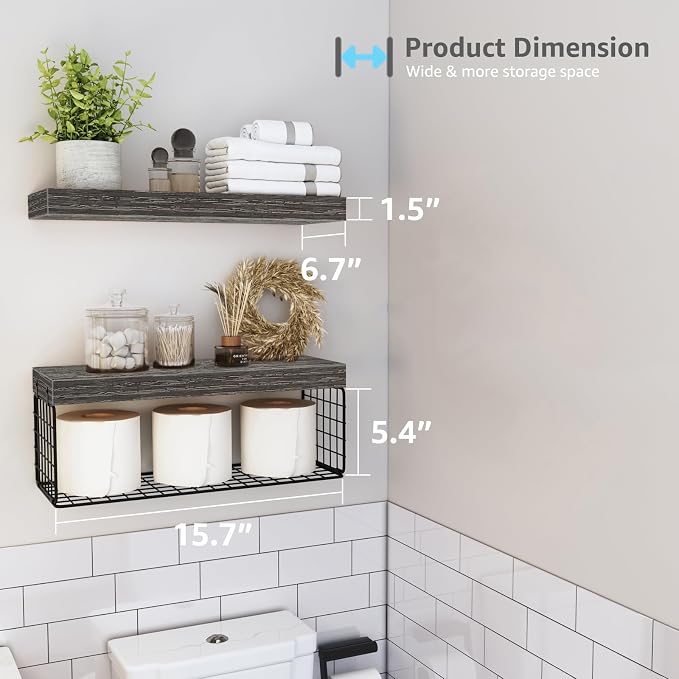 QEEIG Bathroom Shelves Over Toilet - Image 3