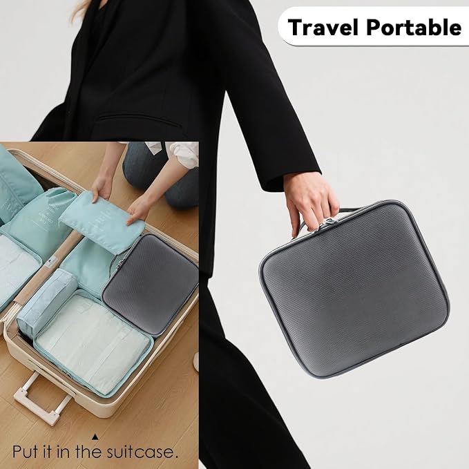 Travel Makeup Bag Makeup Cosmetic Train Case Organizer Portable Storage Bag - Image 7