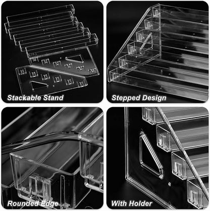 SUTOKAKA 6-Tier Clear Acrylic Nail Polish Organizer Stand | 6-tier acrylic - Image 5