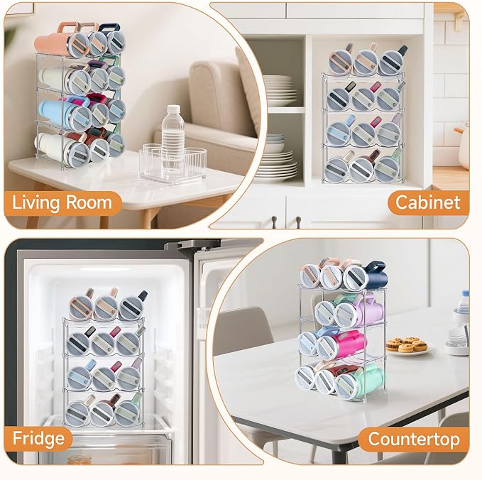 Water Bottle Organizer for Stanley 40 oz Tumbler, Stackable Water Bottle Holder - Image 6