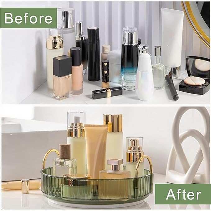 360° Rotating Makeup Organizer, Bathroom Make Up Spinning Holder Rack, Large - Image 4